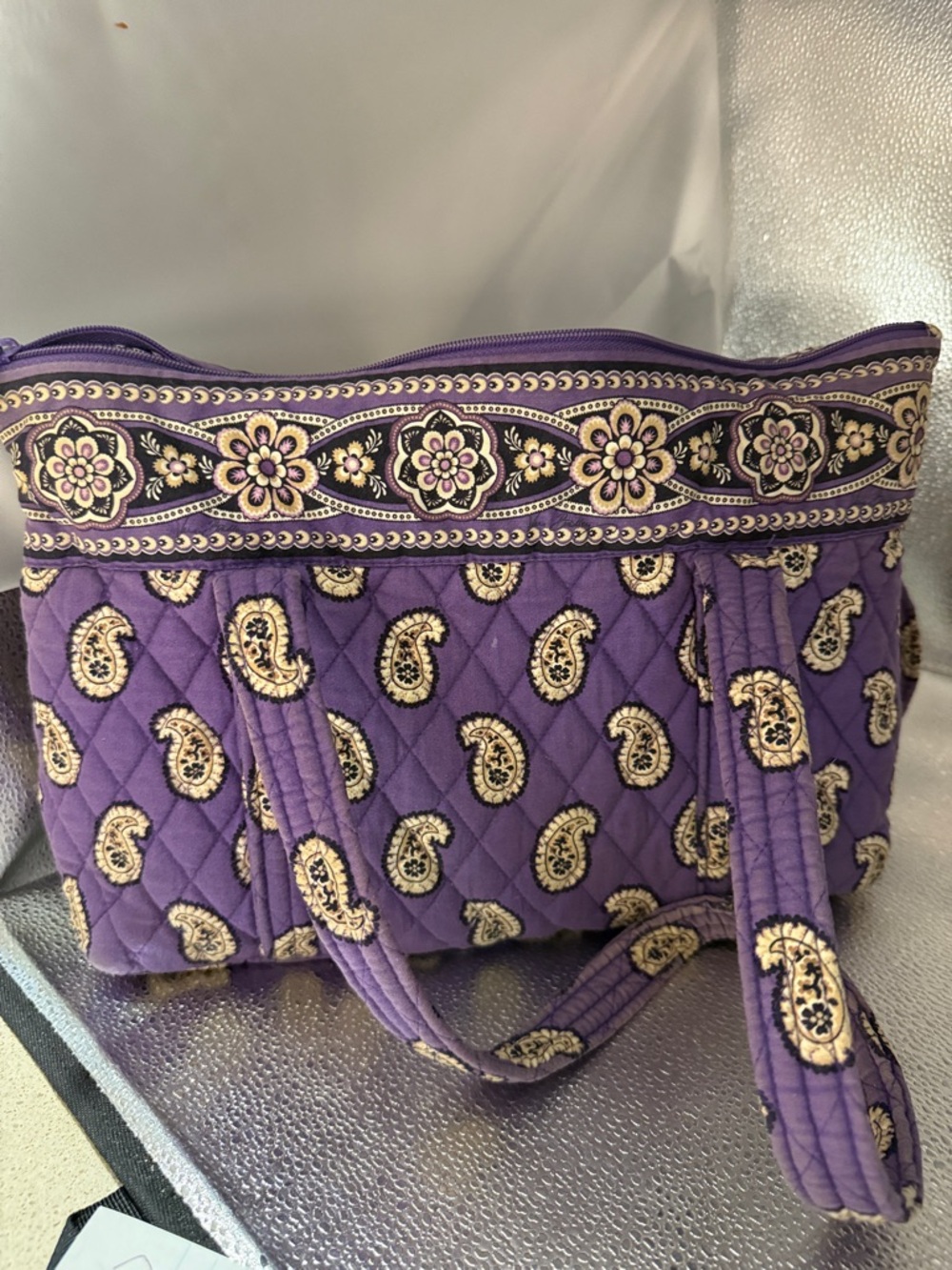 Vera Bradley Simply Violet Paisley Pattern small duffel